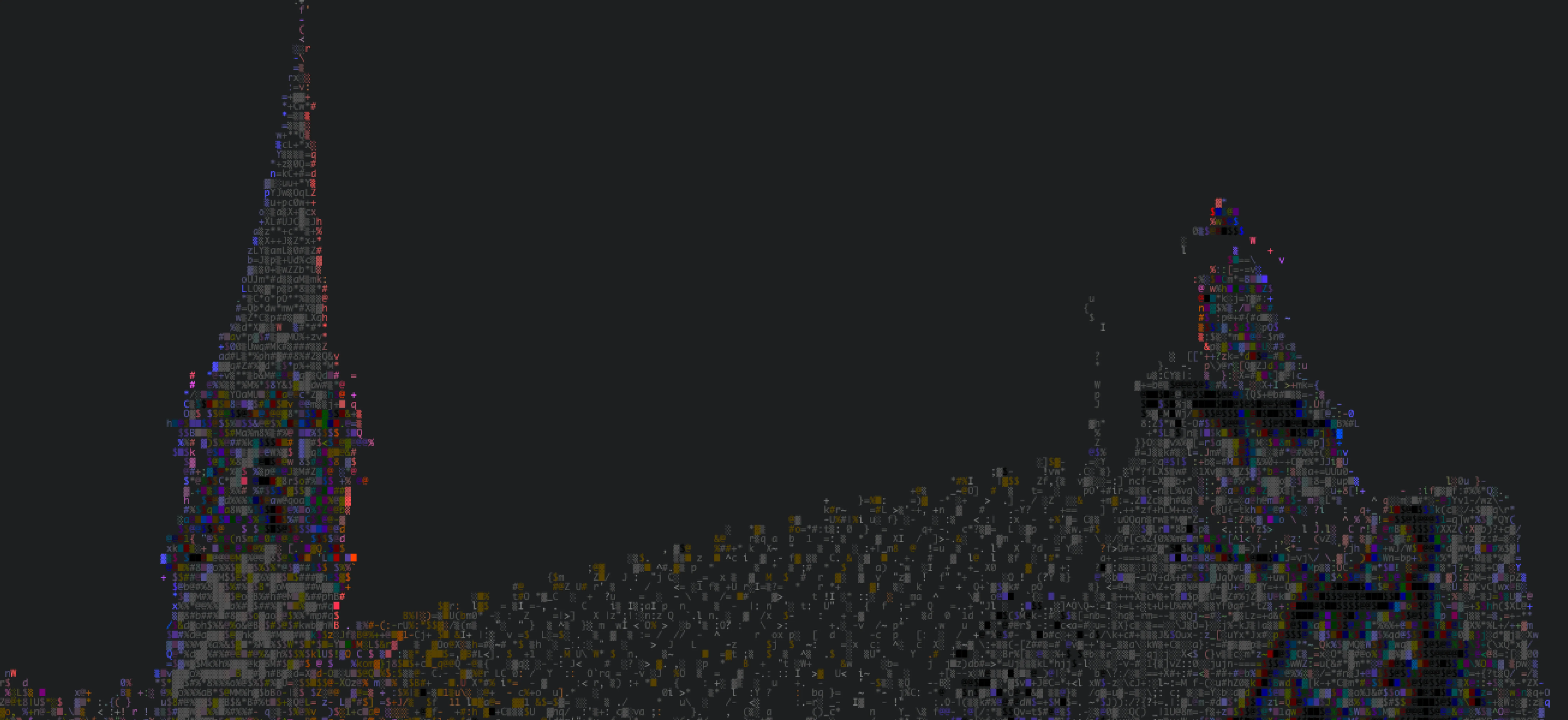 asciified image of a castle in budapest